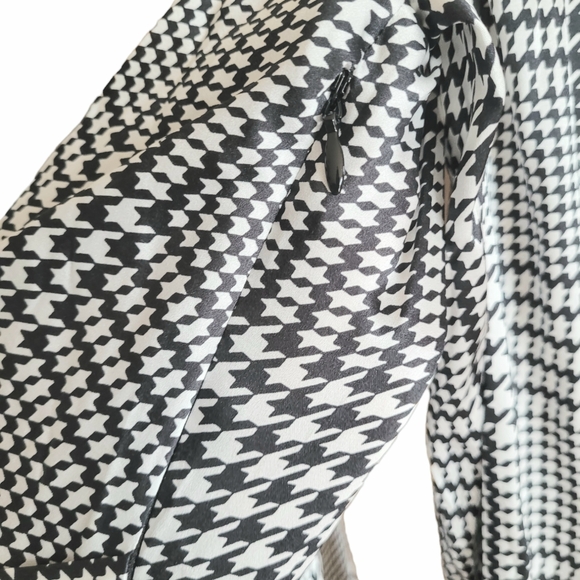NWOT L'AGENCE Bensen Wrap Silk Houndstooth Blouse - Picture 9 of 13